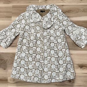 Ryu Floral Lace Button Up Coat Women’s Medium